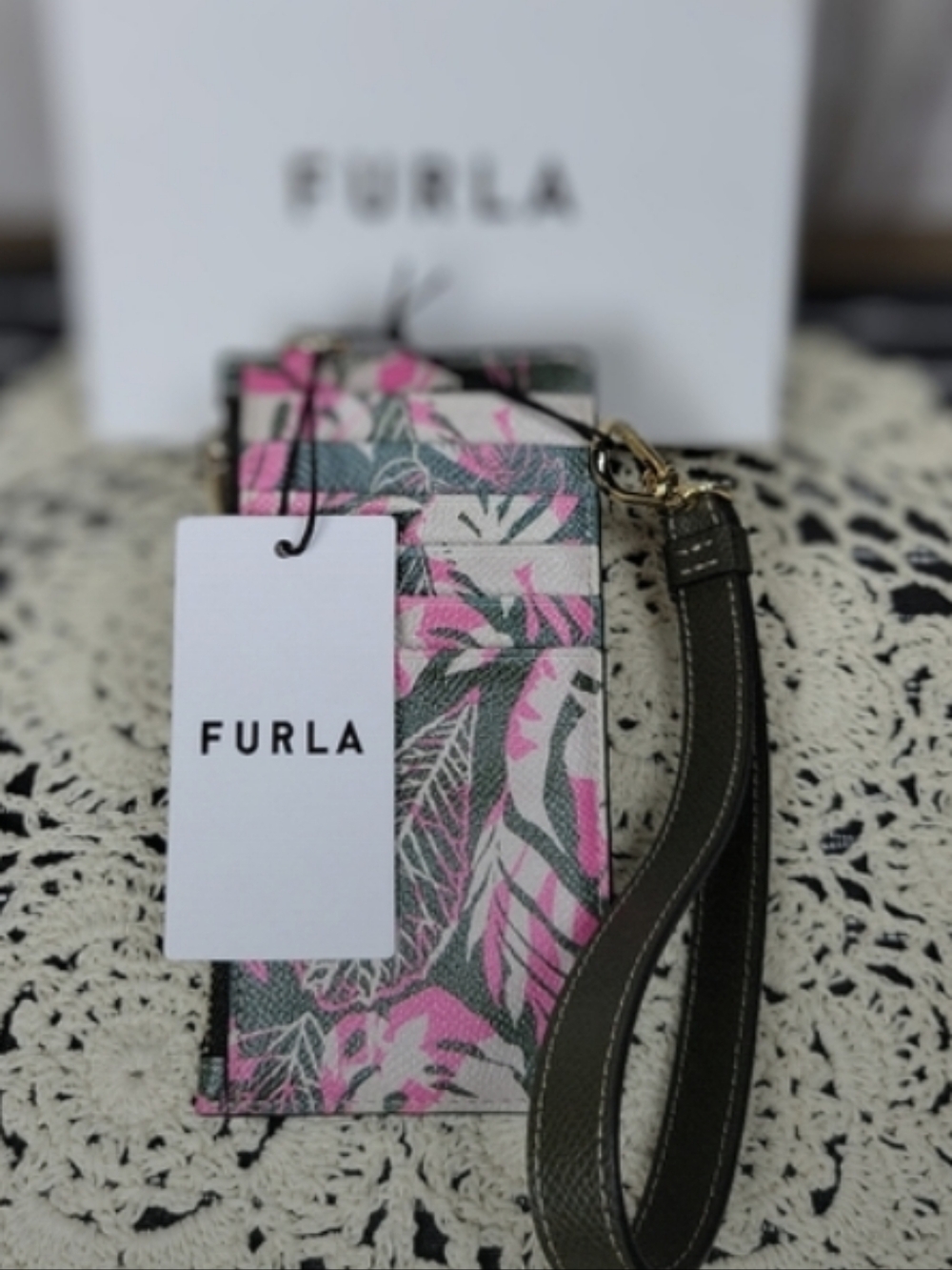 Furla-Floral Cardholder- Wristlet - Picture 2 of 4